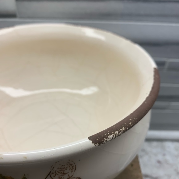 Rustic Belle Jardiniere White Ceramic Bowl by AAA Imports - Picture 3 of 6